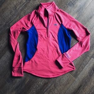 Pink & Blue Hollister Half Zip